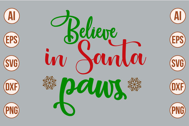 believe in Santa paws-svg SVG nirmal108roy 
