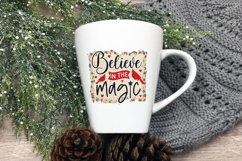 Believe in the Magic | Christmas Cardinal PNG Sublimation CraftLabSVG 