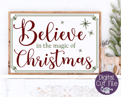 Believe In The Magic Christmas, Christmas Svg, Farmhouse Svg SVG Crafty Mama Studios 