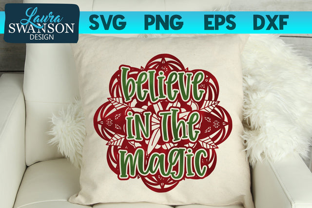 Believe in the Magic Mandala SVG Cut File SVG Laura Swanson Design 