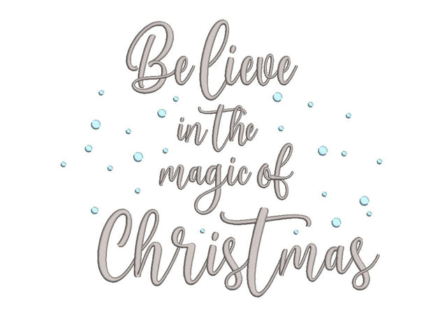 Believe in the Magic of Christmas Embroidery Design Embroidery/Applique DESIGNS Nino Nadaraia 
