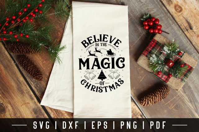 Believe in the Magic of Christmas Kitchen Towels SVG SVG CraftLabSVG 