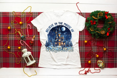 Believe in the Magic of Christmas PNG Sublimation CraftLabSVG 