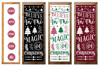 Believe In The Magic Of Christmas Porch Sign SVG Cute File SVGs,Quotes and Sayings,Food & Drink,On Sale, Print & Cut SVG DesignPlante 503 