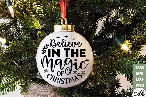 Believe in the magic of Christmas Round Sign SVG akazaddesign 