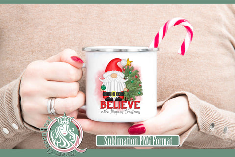 Believe In The Magic of Christmas Sublimation Sublimation QueenBrat Digital Designs 