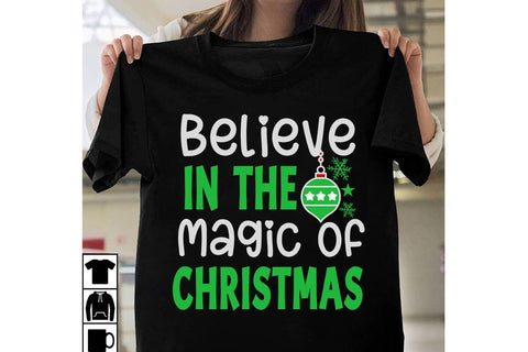 Believe In The Magic Of Christmas SVG Cut File, Believe In The Magic Of Christmas Sublimation Design, Christmas SVG Cut File, Christmas SVG Quotes, Merry Christmas SVG Design, Christnmas Sublimation PNG SVG BlackCatsMedia 