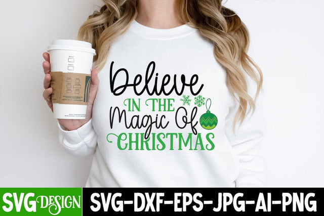 Believe In the Magic Of Christmas SVG Cut File, Believe In the Magic Of Christmas SVG Design, Christmas SVG Cut File, Christmas SVG Quotes, Merry Christmas SVG Design, Christnmas Sublimation PNG SVG BlackCatsMedia 