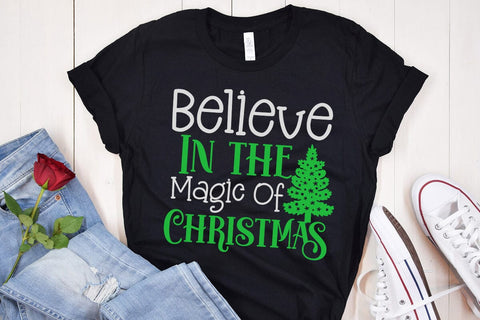 Believe In the Magic Of Christmas SVG Cut File, Believe In the Magic Of Christmas SVG Design,Christmas SVG Cut File, Christmas SVG Quotes, Merry Christmas SVG Design, Christnmas Sublimation PNG SVG BlackCatsMedia 