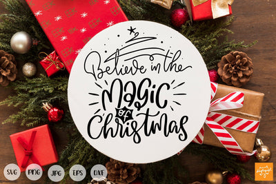 Believe In The Magic Of Christmas SVG Farmhouse Sign SVG dapiyupi store 
