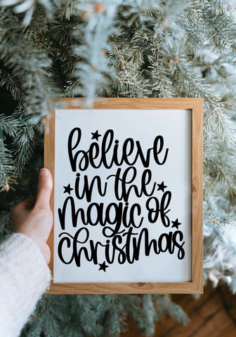 Believe in the magic of Christmas SVG, Hand Lettered SVG SVG AnitaAlyiaLettering 