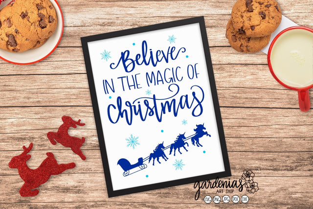 Believe in the Magic of Christmas - Unicorns SVG Gardenias Art Shop 
