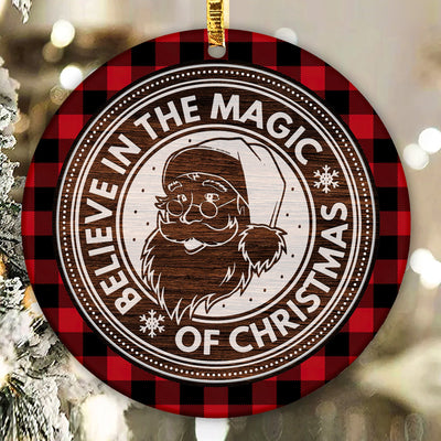 Believe in the Magic Ornament, Christmas ornament, PNG Sublimation design, Family ornament PNG Ornaments, Winter ornaments, round ornament Sublimation CaldwellArt 