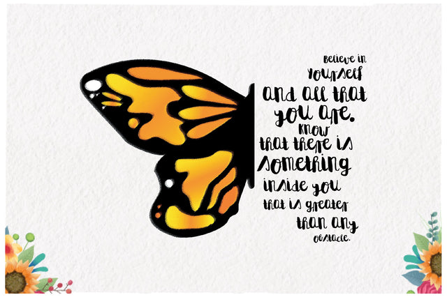 Believe in Yourself Butterfly PNG Sublimation Jagonath Roy 