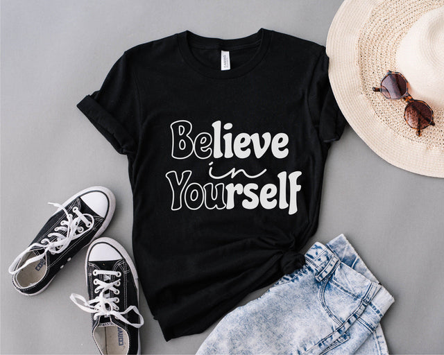 Believe In Yourself SVG, Be You Svg, Inspirational Svg, Quotes Svg, Motivational Svg, Svg for Cricut, Cutting File Silhouette, shirt design SVG Fauz 