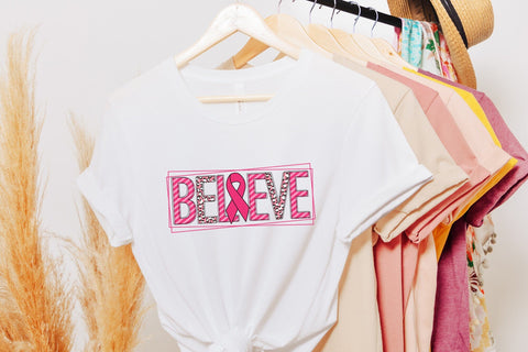 Believe PNG, Breast Cancer Sublimation Sublimation CraftLabSVG 