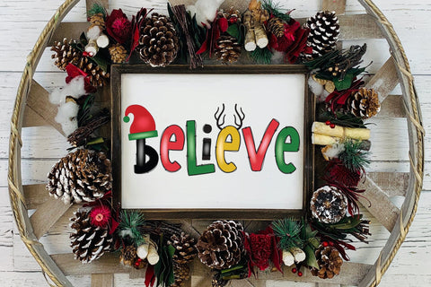 Believe PNG, Christmas Sublimation Design Sublimation CraftLabSVG 