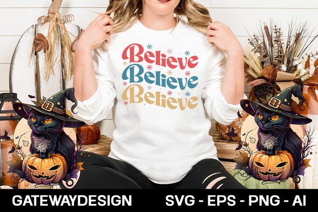 Believe Retro design SVG designmaster24 