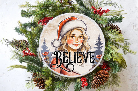 Believe Round Christmas Sublimation Sublimation Jagonath Roy 