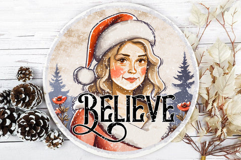 Believe Round Christmas Sublimation Sublimation Jagonath Roy 