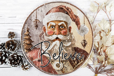 Believe Santa Round Sublimation Sublimation Jagonath Roy 