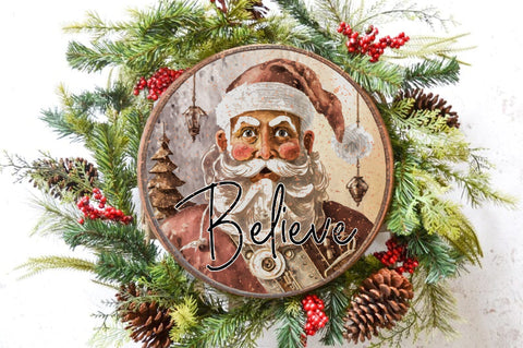 Believe Santa Round Sublimation Sublimation Jagonath Roy 
