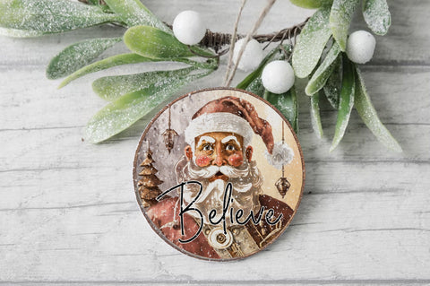 Believe Santa Round Sublimation Sublimation Jagonath Roy 