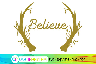 believe svg, antler svg SVG Artinrhythm shop 