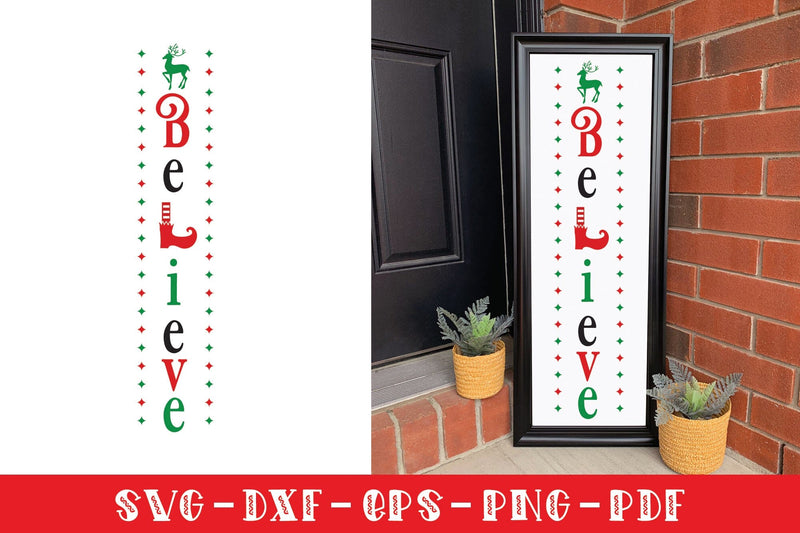 Believe SVG | Christmas Porch Sign SVG SVG CraftLabSVG 