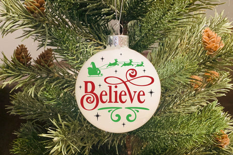 Believe SVG | Christmas Round Sign SVG SVG CraftLabSVG 