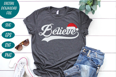 Believe svg, Christmas Svg, Christmas Sign Svg, Merry Christmas Svg, Inspirational Svg SVG Isabella Machell 
