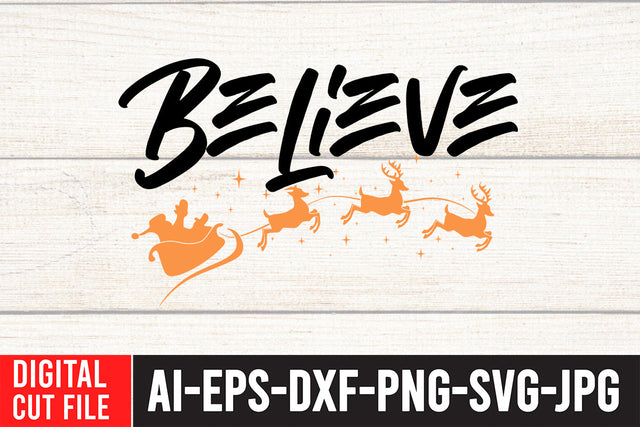 Believe SVG Cut File SVG BlackCatsMedia 