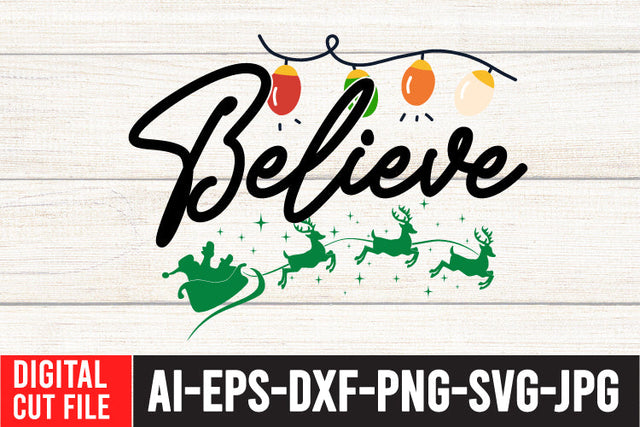 Believe SVG Cut File SVG BlackCatsMedia 