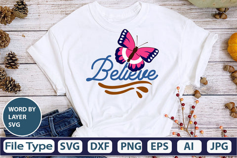 Believe SVG Cut File SVG DesignPlante 503 