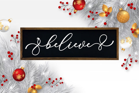 Believe SVG, Farmhouse Christmas Sign SVG SVG CraftLabSVG 