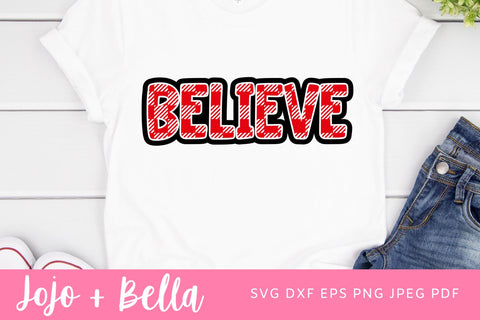 Believe Svg, Plaid SVG, Christmas SVG, Family Christmas svg, Cute Christmas svg, Holiday Svg, Christmas sign svg, Funny Christmas Svg SVG Jojo&Bella 