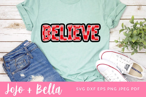 Believe Svg, Plaid SVG, Christmas SVG, Family Christmas svg, Cute Christmas svg, Holiday Svg, Christmas sign svg, Funny Christmas Svg SVG Jojo&Bella 
