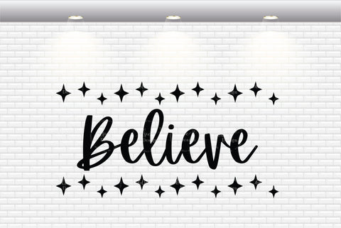 Believe - SVG, PNG, DXF, EPS SVG Elsie Loves Design 