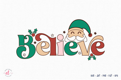 Believe SVG | Retro Christmas SVG Design SVG CraftLabSVG 