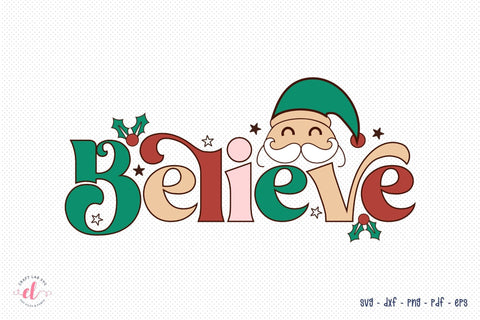 Believe SVG | Retro Christmas SVG Design SVG CraftLabSVG 