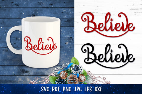 Believe SVG | Santa Sleigh SVG| Believe Door Hanger SVG goodfox86 