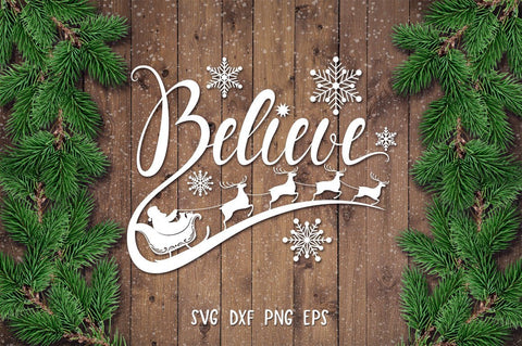 Believe SVG,Believe christmas SVG,Christmas Ornament SVG,PNG SVG goodfox86 