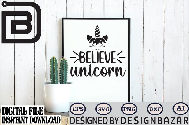 Believe Unicorn SVG Craftlabsvg24 