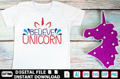 Believe Unicorn SVG Craftlabsvg24 