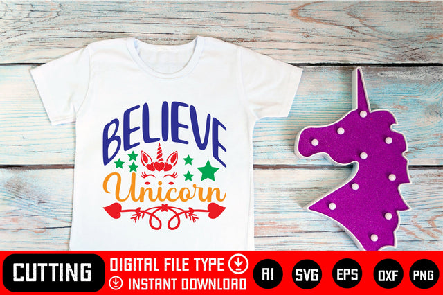 Believe Unicorn SVG CraftlabSvg29 