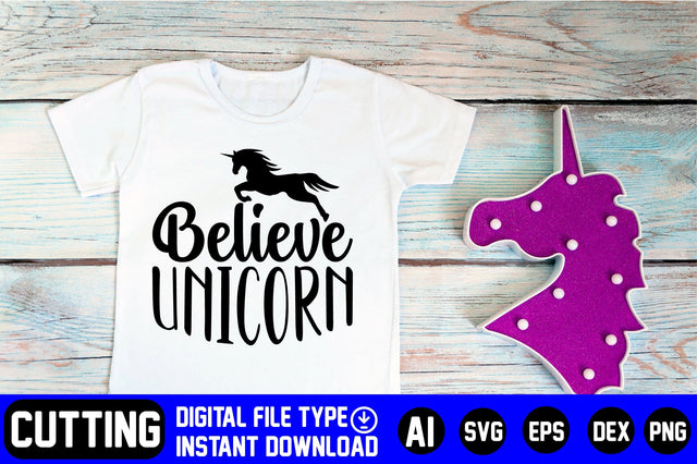 Believe Unicorn SVG CraftlabSvg29 