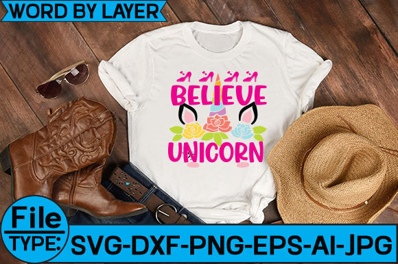 Believe Unicorn SVG Cut File SVG Studio Innate 