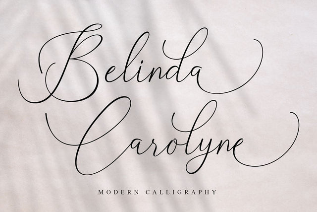 Belinda Carolyne Script Font MJB Letters Studio 