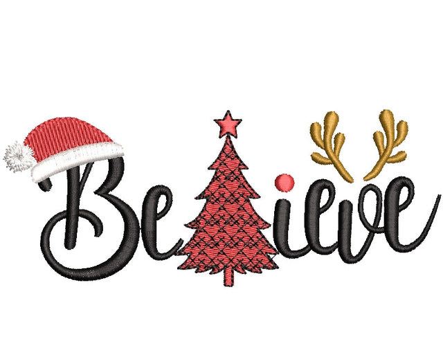 Belive Machine Embroidery, Christmas embroidery design, Split Embroidery, 4 sizes. Embroidery/Applique DESIGNS ArtEMByNatalia 