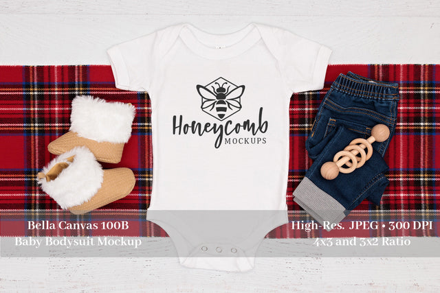 Bella Canvas 100B White, Christmas Baby Mockup, Baby Bodysuit Mockup Mock Up Photo Honeycomb Mockups 